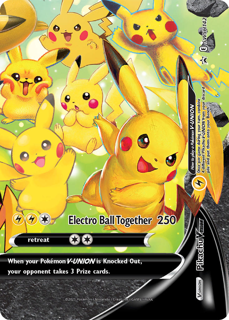 Sword & Shield Promo's Pikachu V-UNION #142